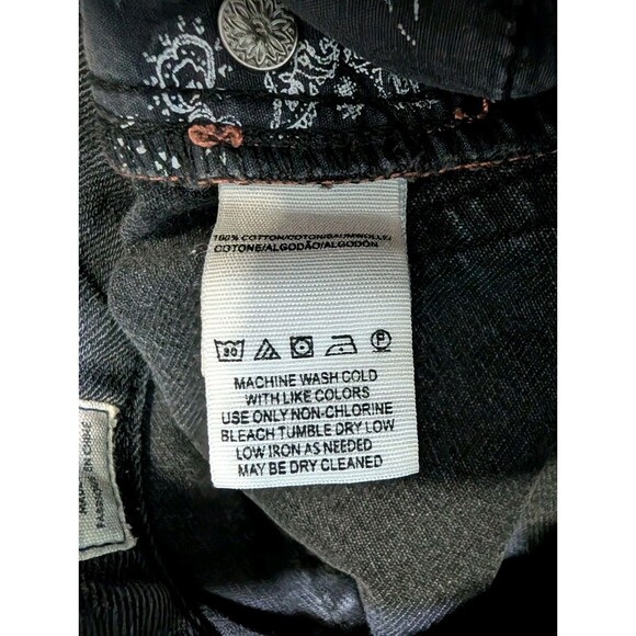 Free People Black Blossom High Rise Distressed Jeans 26 - Picture 5 of 8